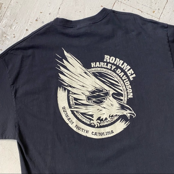 Genuine Harley Davidson American Classic Motorcycles Rummel Durham NC Tee Shirt - Picture 3 of 10